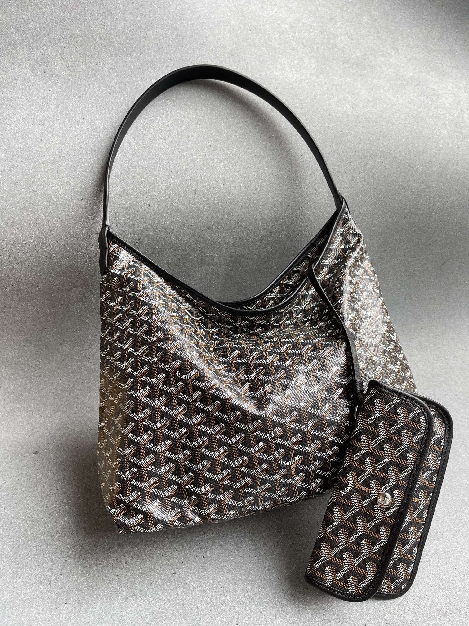 Goyard Hobo 黑色 棕色 小牛皮 腋下包 复古腋下背款