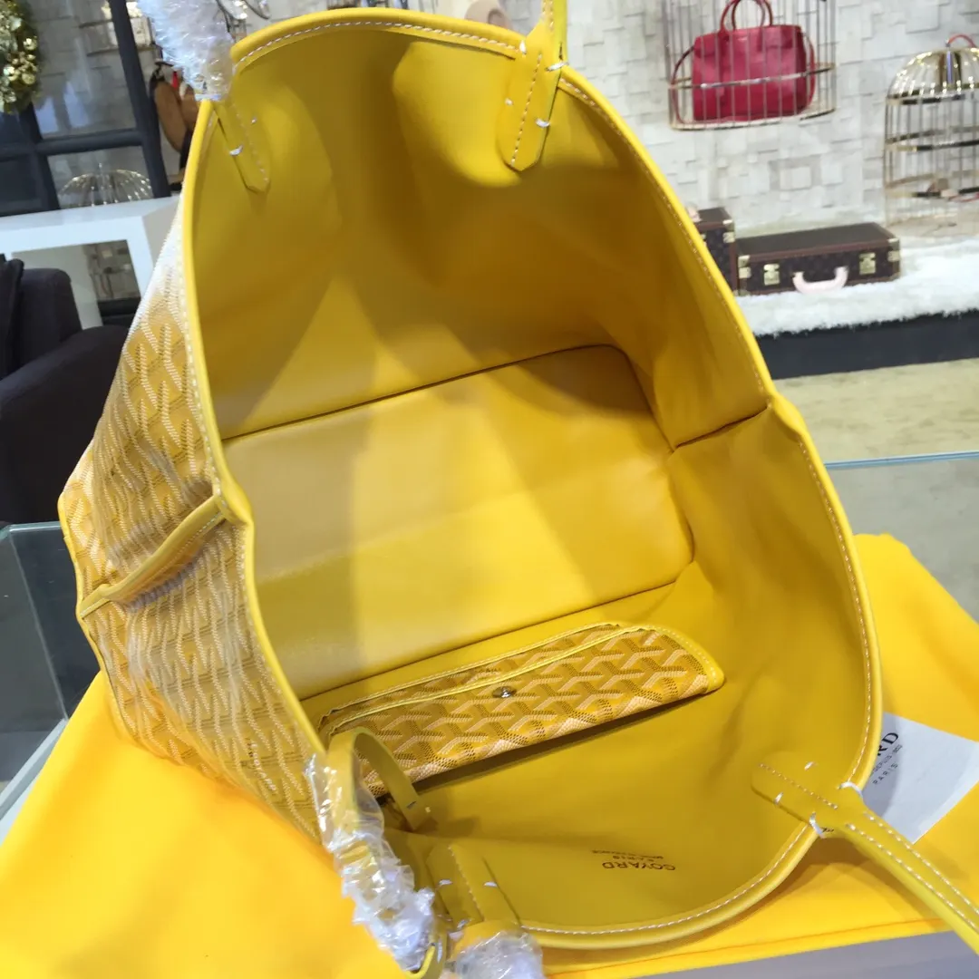 Goyard 戈雅 双面可用 充满法式优雅 订制Y字母涂鸦料 皮轻 旅行袋 大容量旅行款