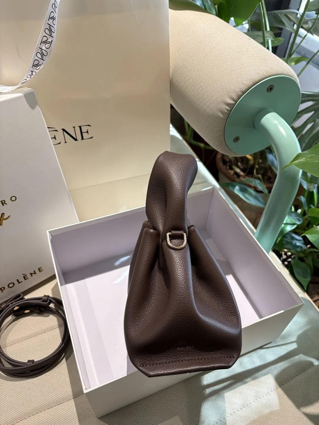 皮革 高 POLENE｜波灵恩云朵包 Nu er 斜背包 輕便斜挎款