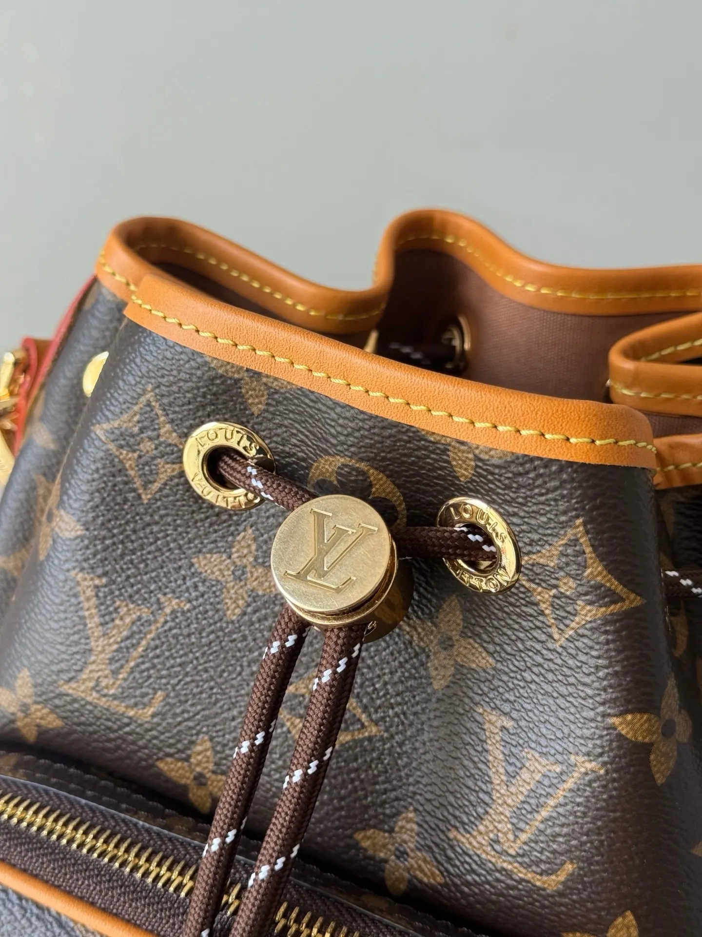 Monogram Bucket Bag Casual Canvas