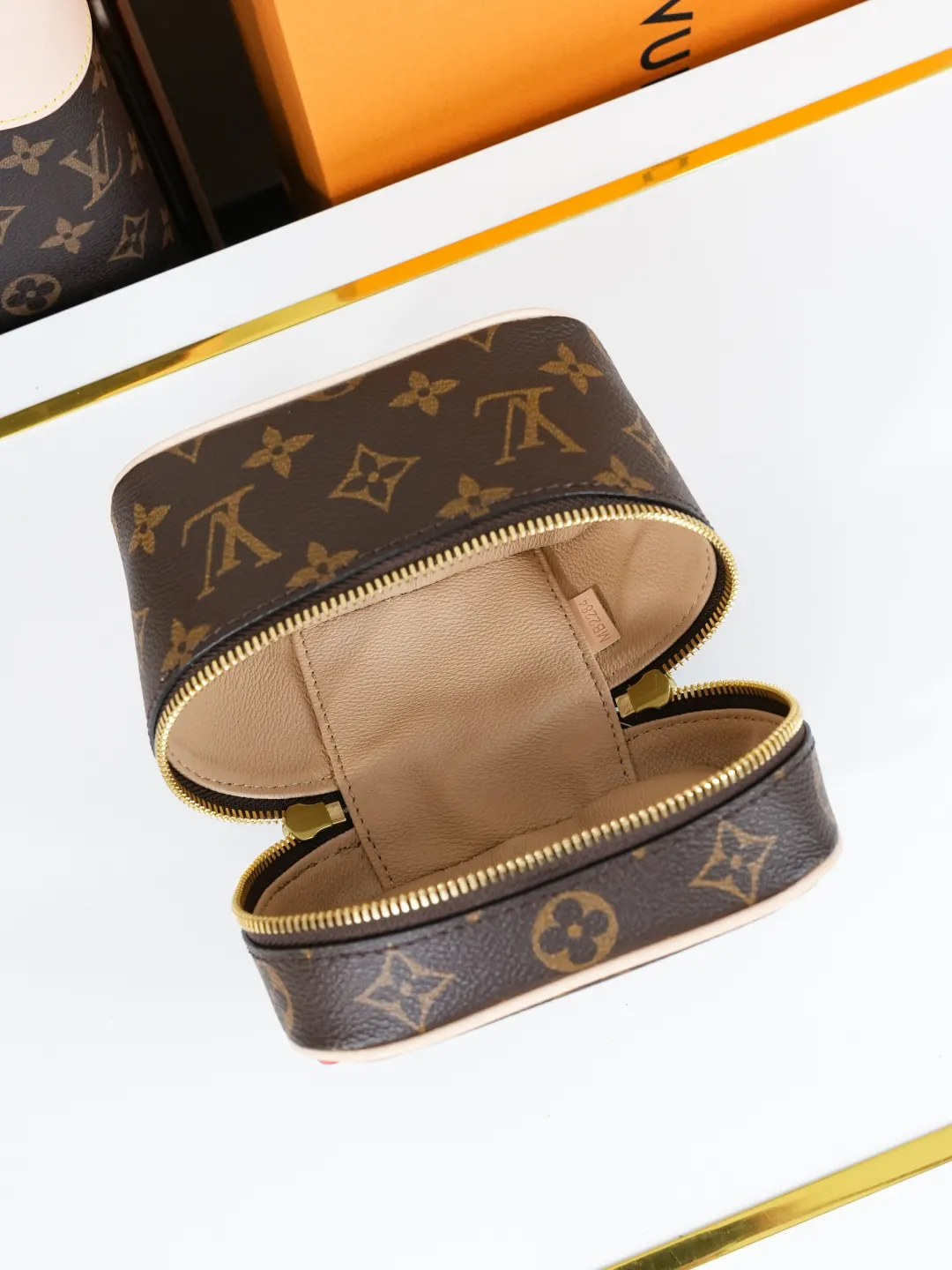 Monogram Organizer Pouch Travel Leather