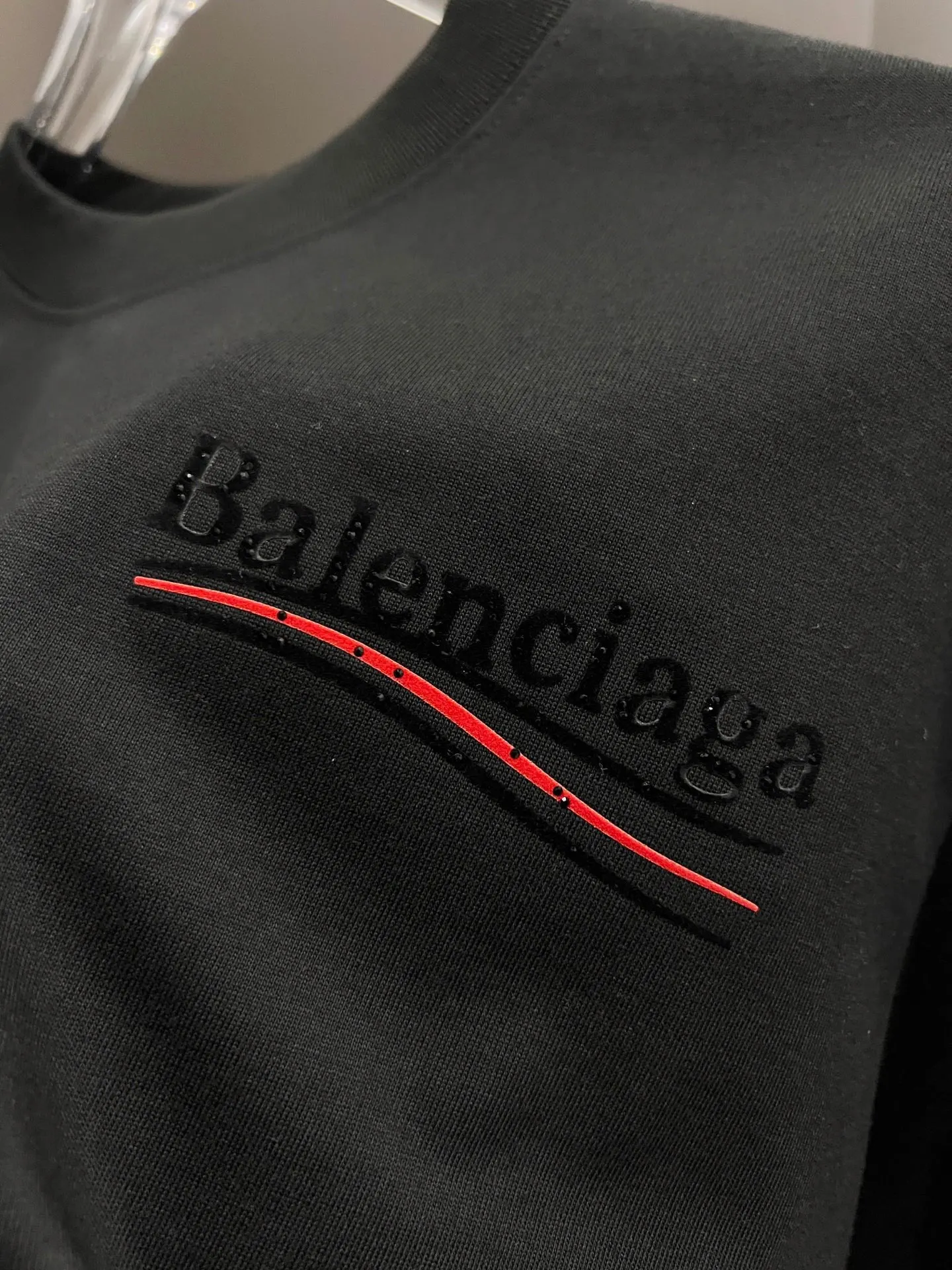 Balenciaga Black Logo Short Sleeve T-Shirt Loose