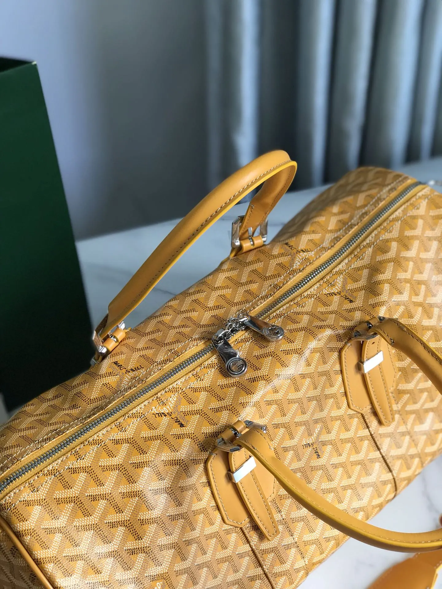 Goyard 深藍 酒紅 小牛皮 旅行袋 大容量旅行款