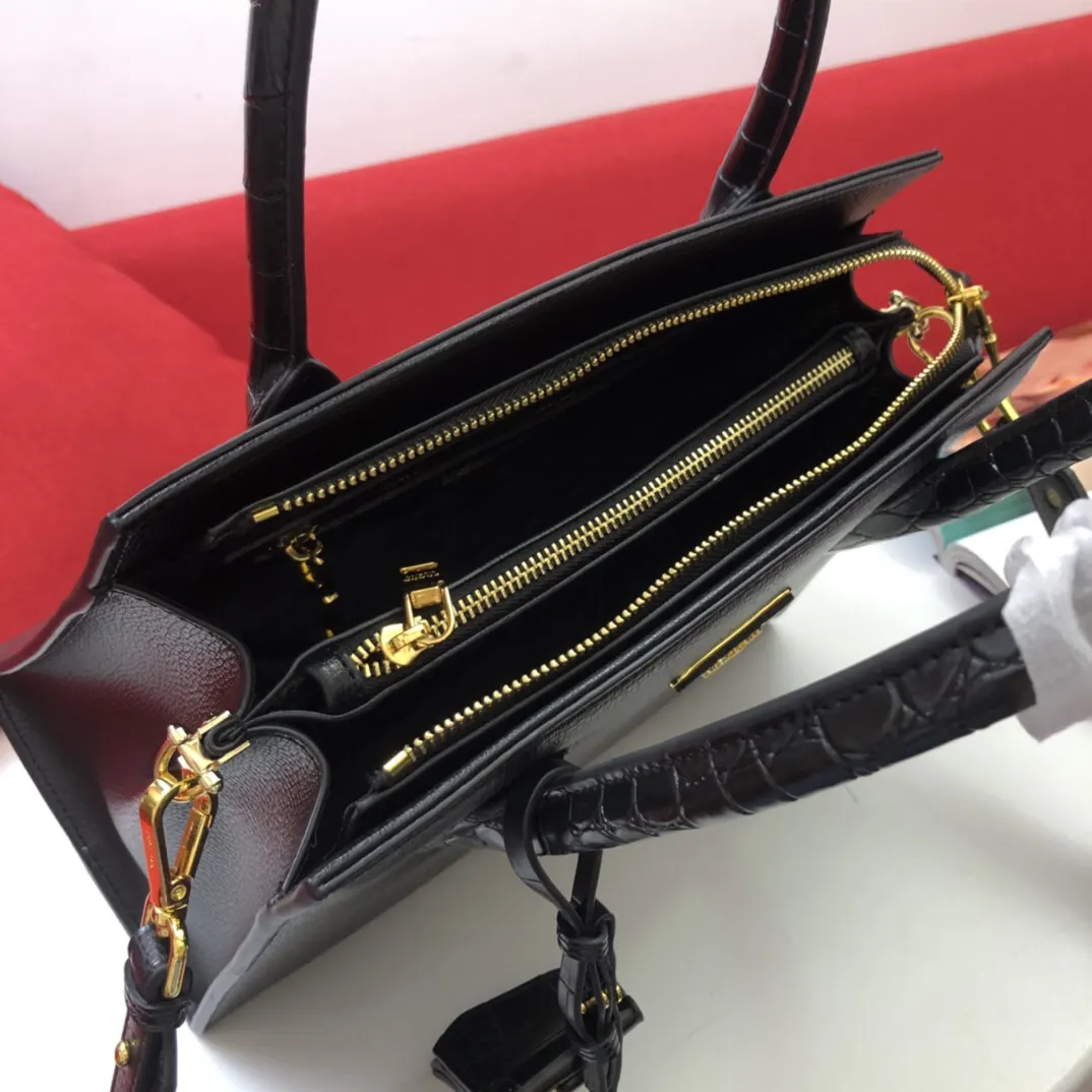 Prada Top Handle Bag Commuter Leather