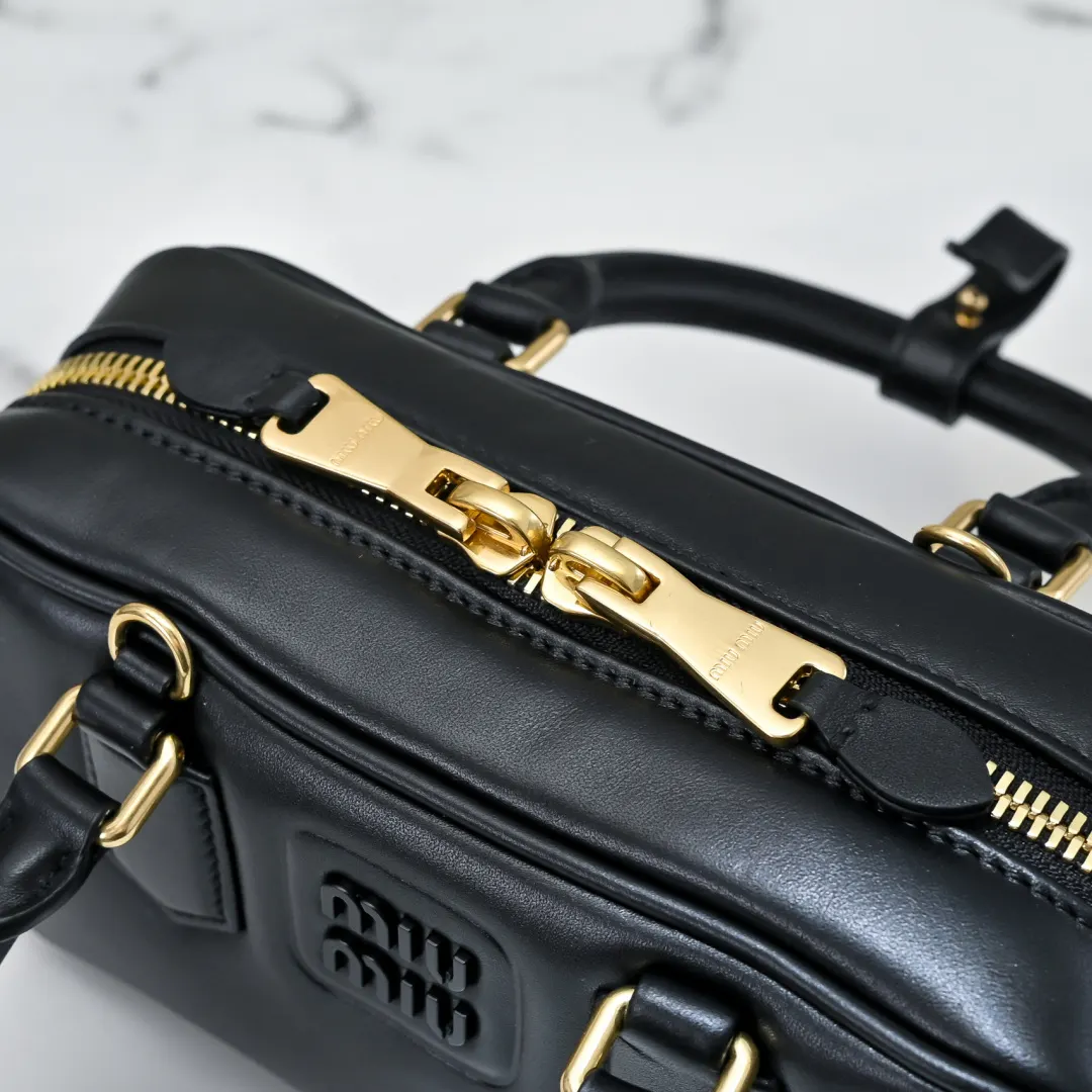Black Top Handle Bag Commuter Leather