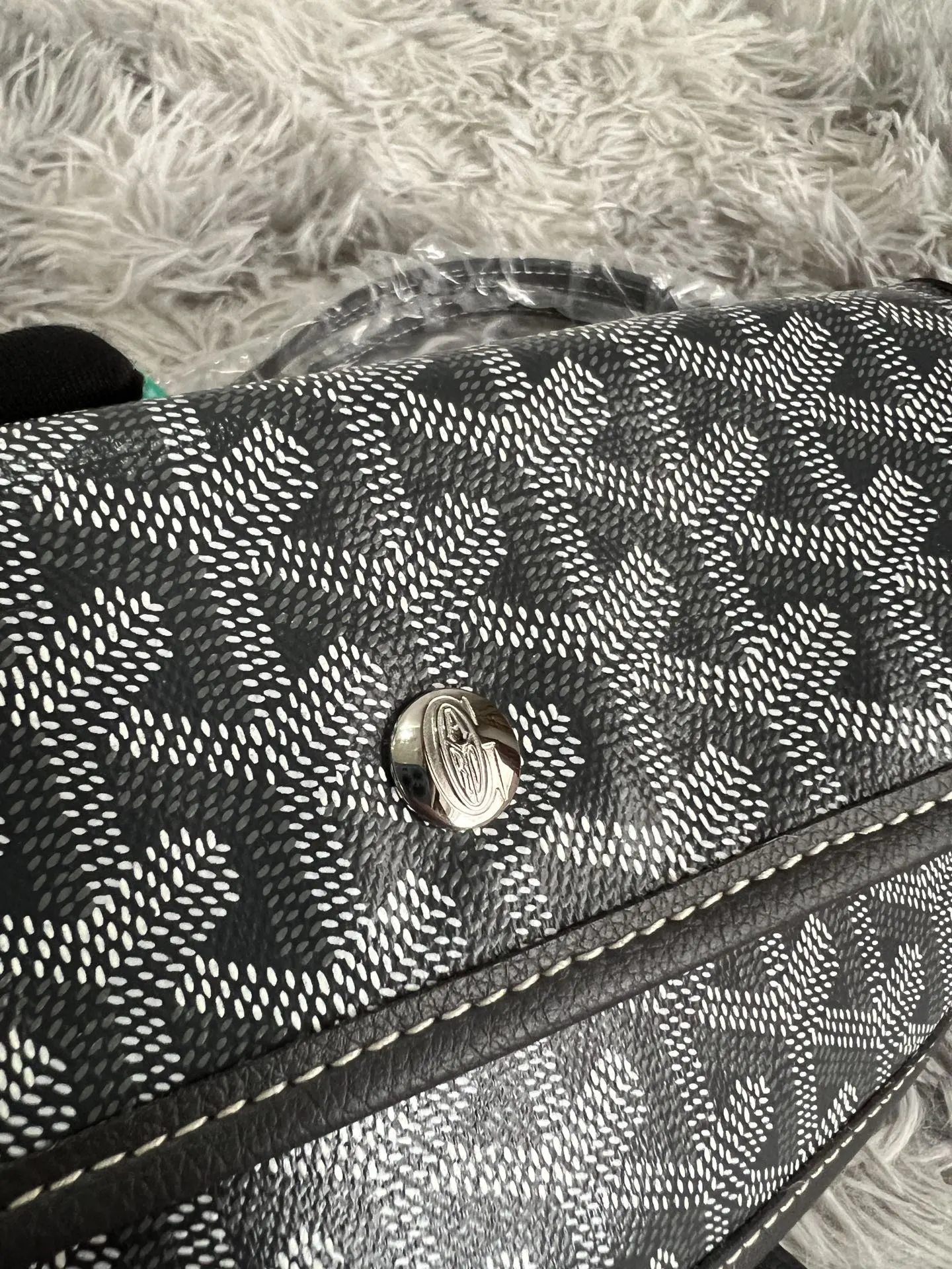 Goyard Gray Tote Bag Leather