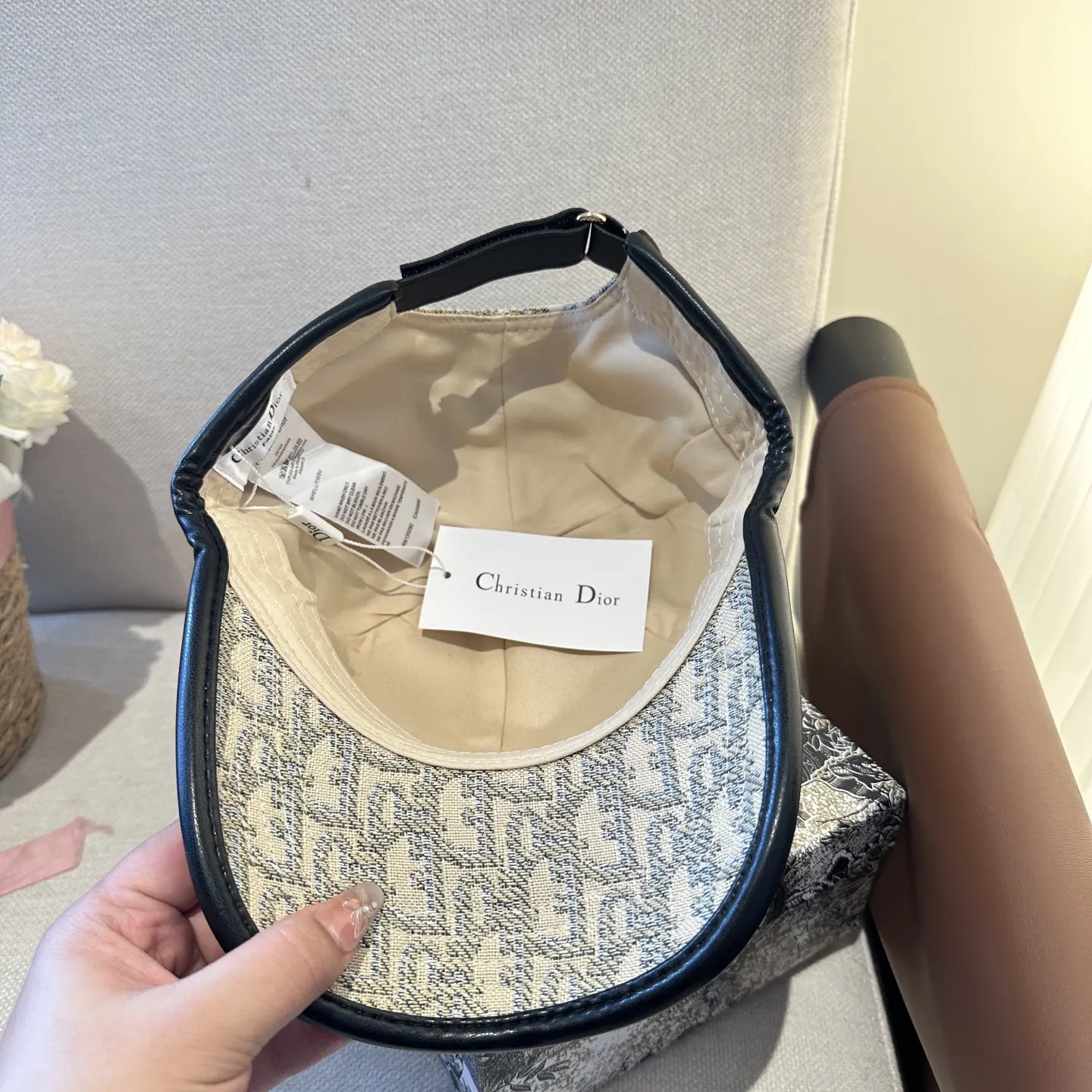 Dior Oblique 黑色/灰色 印花 拖鞋