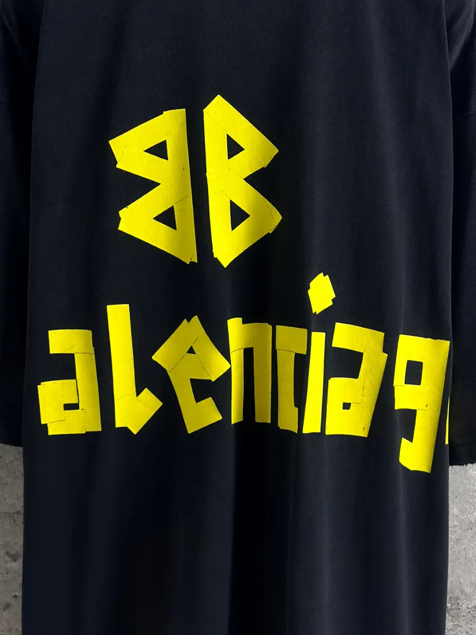 Balenciaga 水洗黑 水洗 短袖T恤 街头休闲款