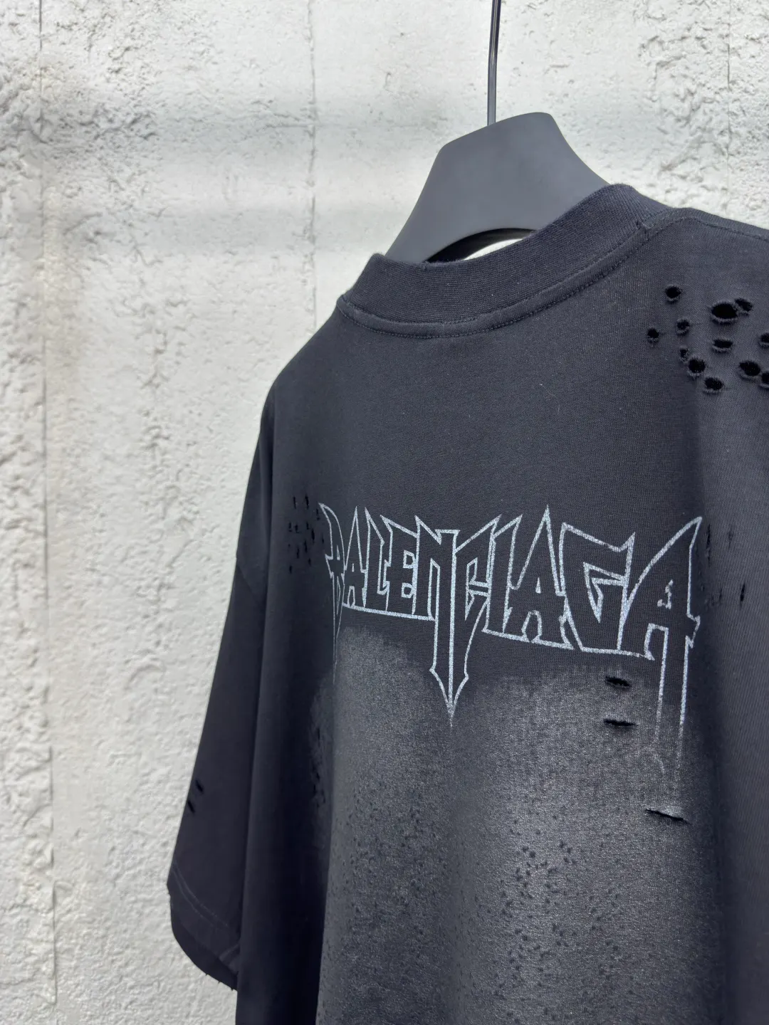 Balenciaga Black Logo Short Sleeve T-Shirt Street Casual