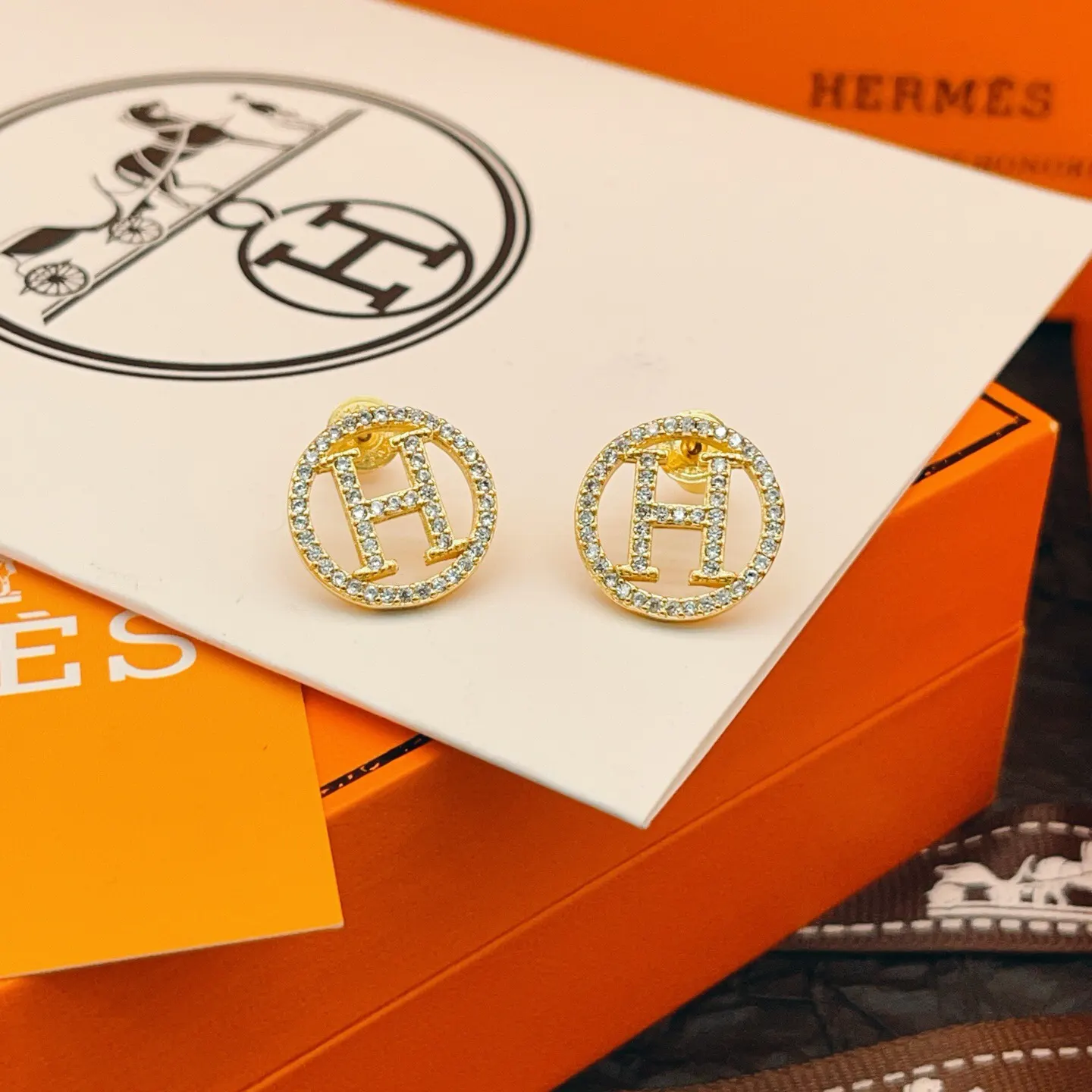 Hermès 金色 配饰 精致配饰 耳饰