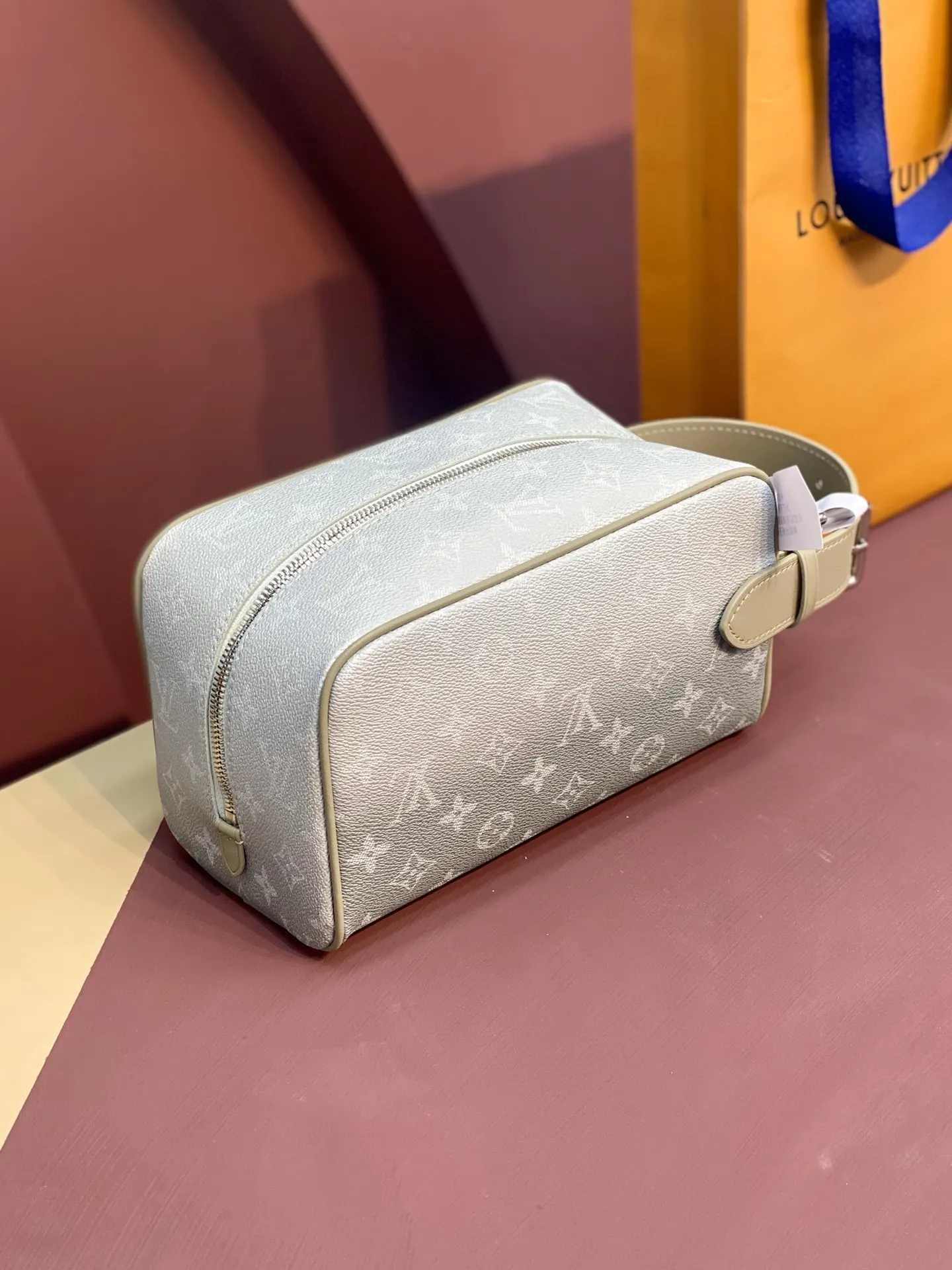 Silver Organizer Pouch Travel Canvas
