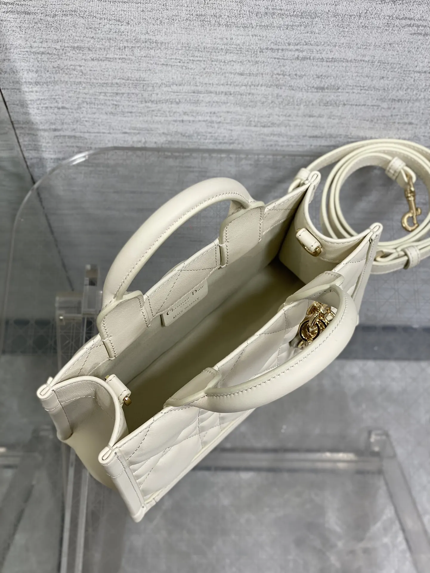 Dior Book Tote 白色 皮革 托特包