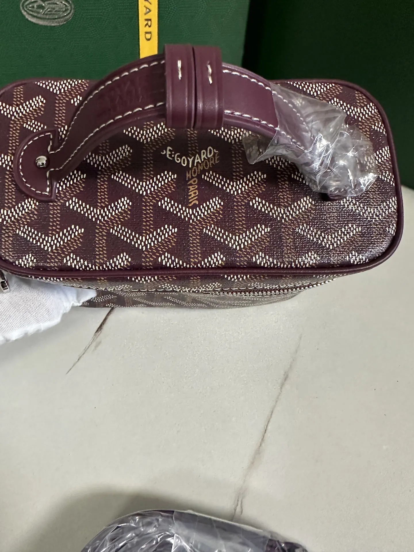 Goyard 黄色 小牛皮 化妆包 便携收纳款