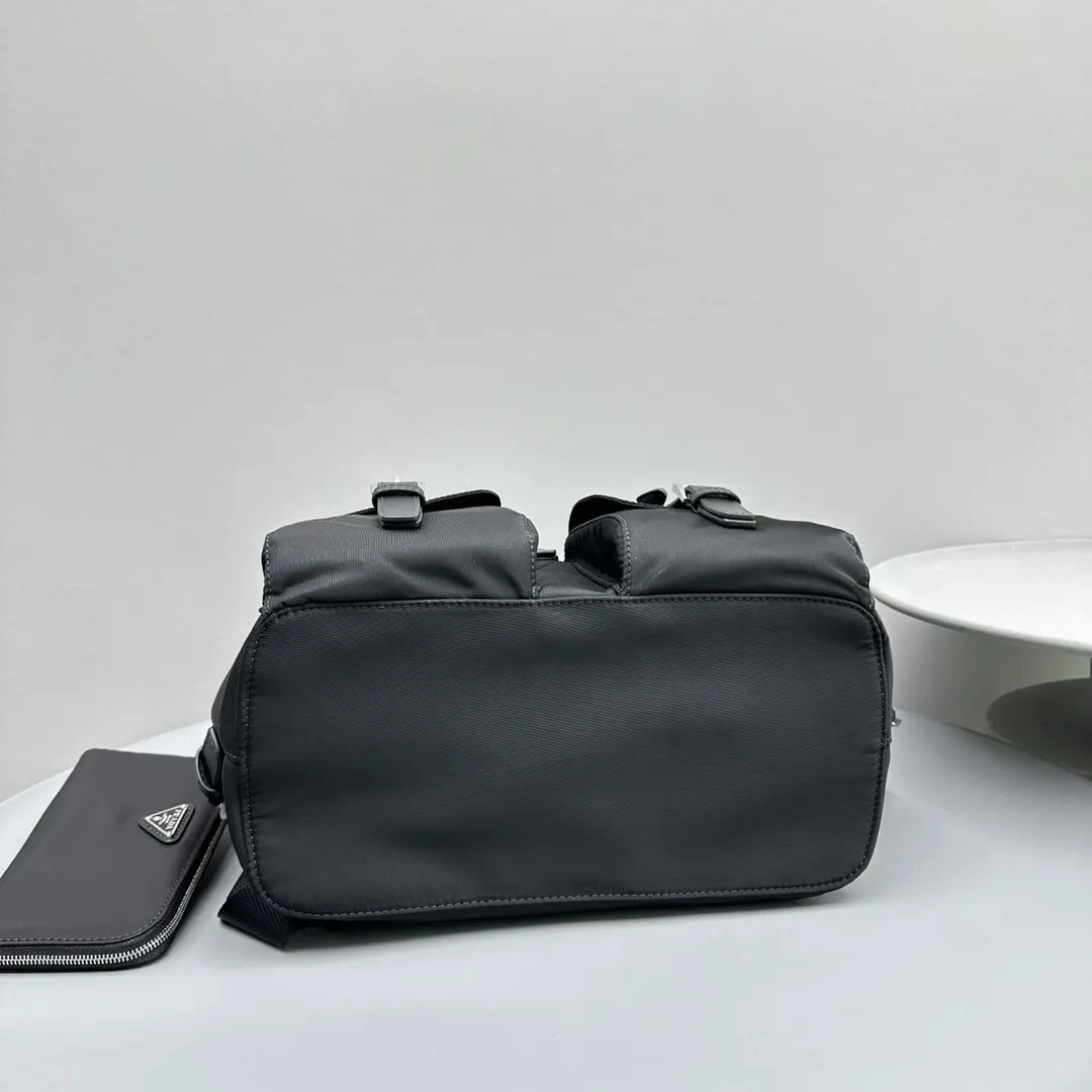 Prada Saffiano Leather Triangle Logo Backpack
