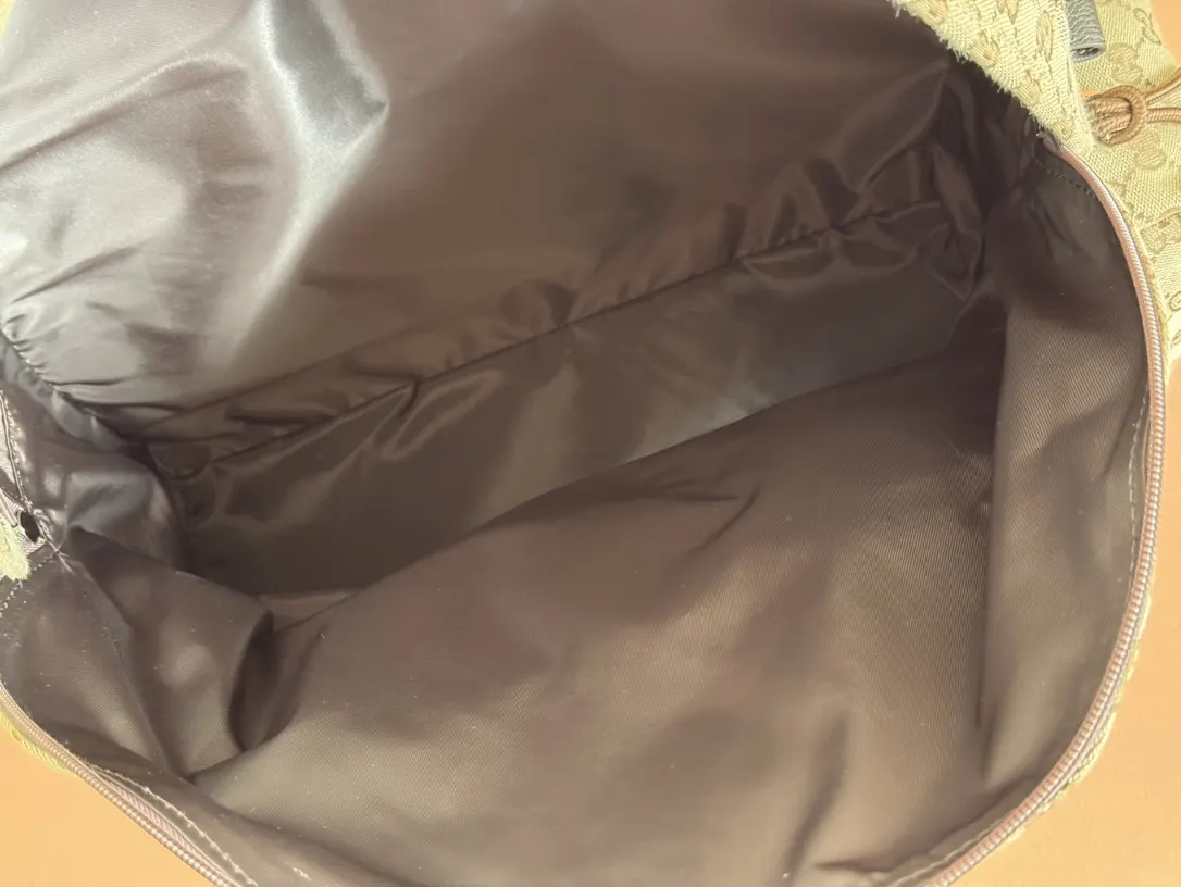 Beige Backpack Leather