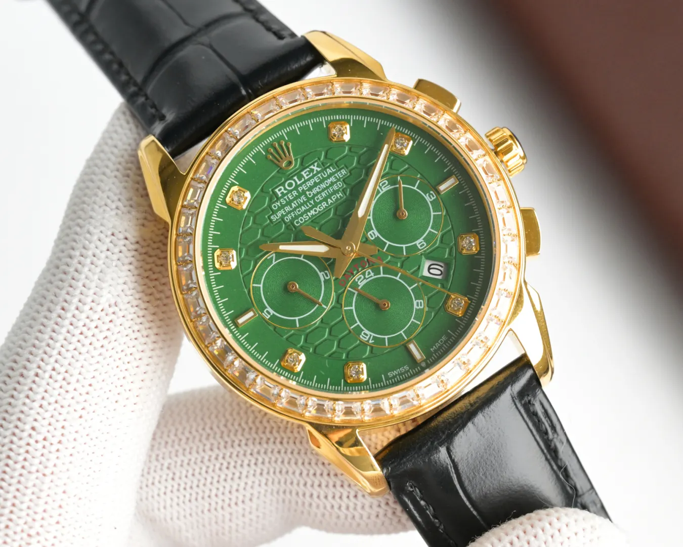 Rolex 小牛皮 搭 意大利进口小牛皮 手錶 經典腕表款