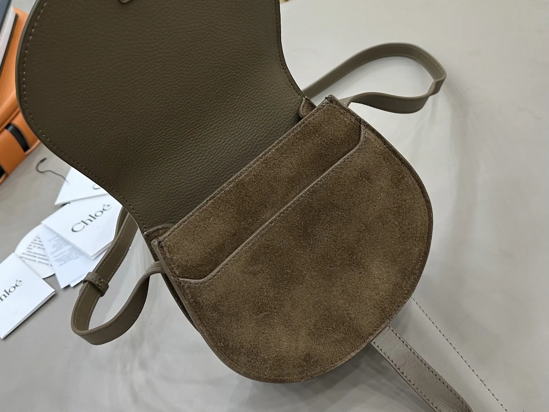 小牛皮 Chloe Marcie马鞍包 Marc 斜挎包 轻便斜挎款