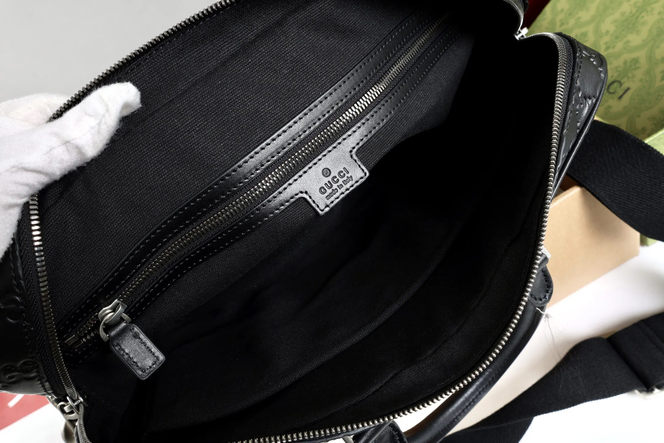 Black Briefcase Business Commuter Leather