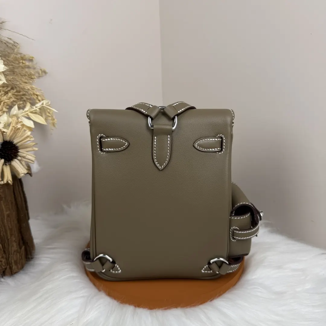 Hermès Kelly 大象灰 Swift小牛皮 雙肩包 17cm 休閒通勤(數字2) Hermès Kelly 大象灰 Swift小牛皮 雙肩包 17cm 休閒通勤(數字2)