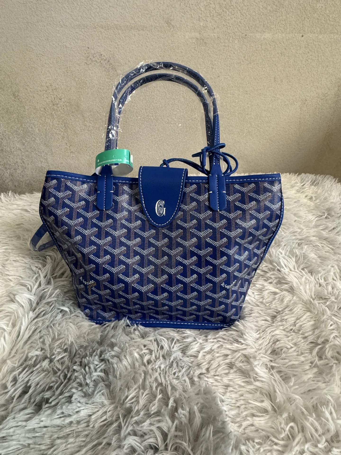 Blue Tote Bag Leather