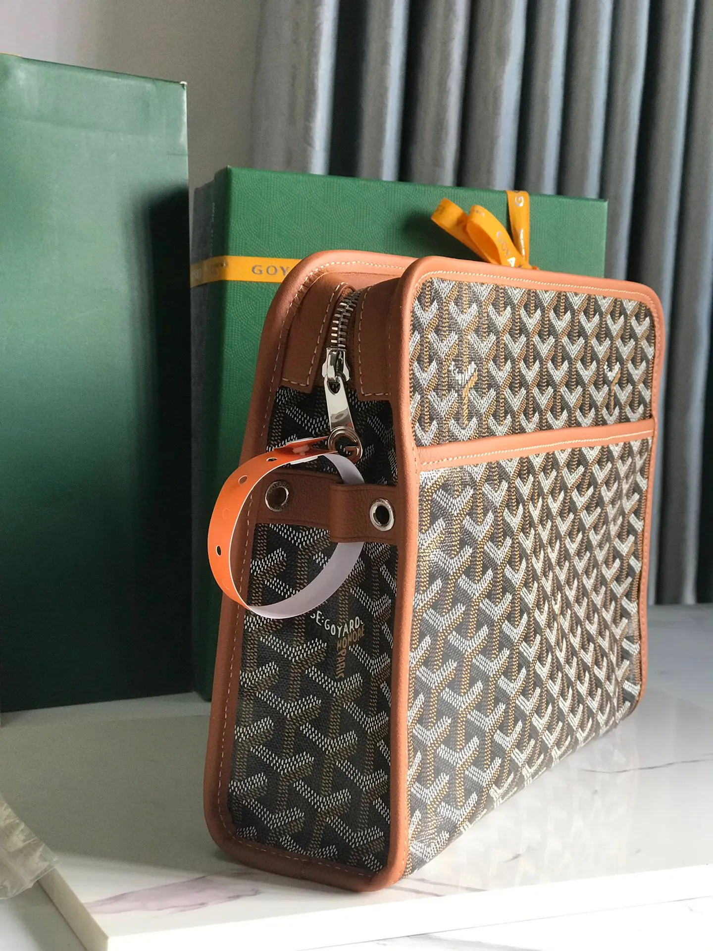 Goyard Yellow Clutch Bag Leather