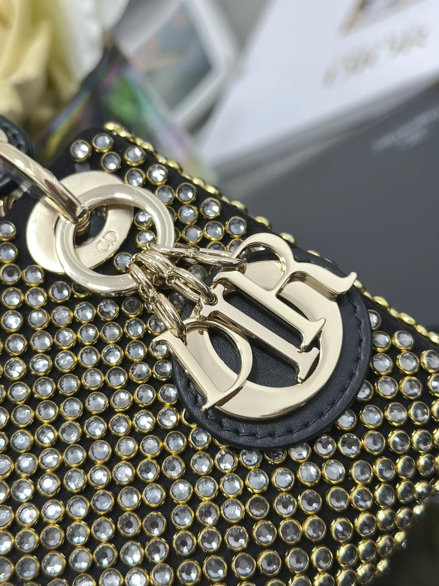 Dior Black Gold Chain Bag