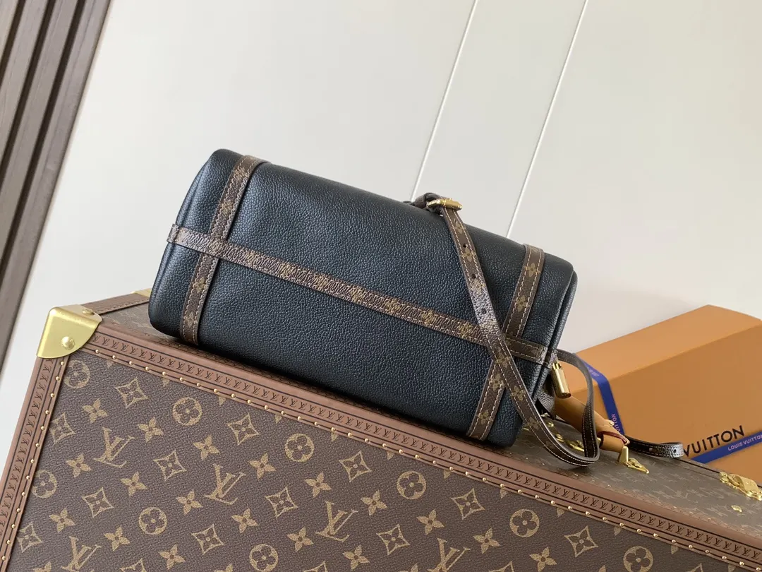 Louis Vuitton Black Fashion Item Travel Leather