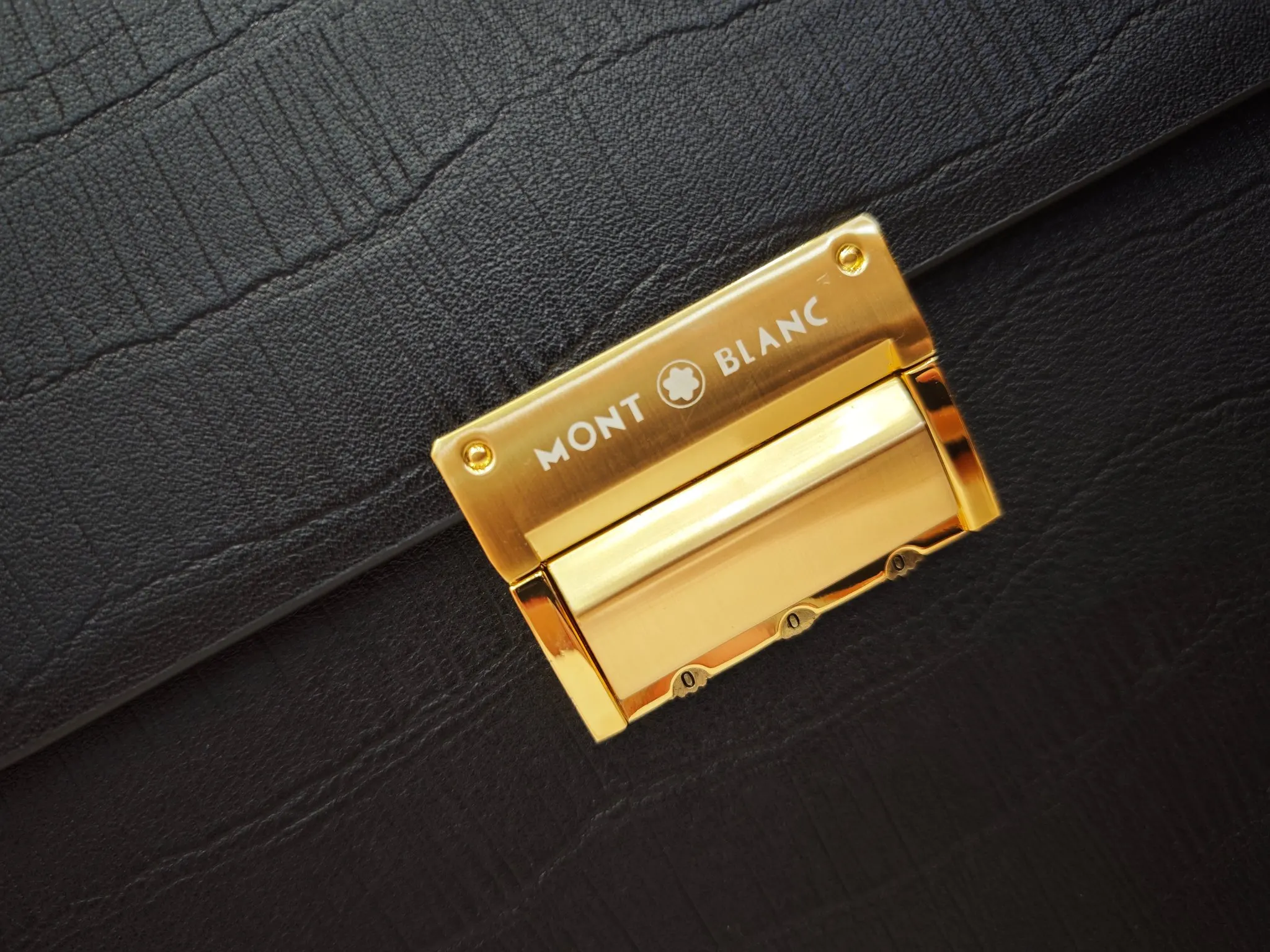 Black Briefcase Business Commuter Leather