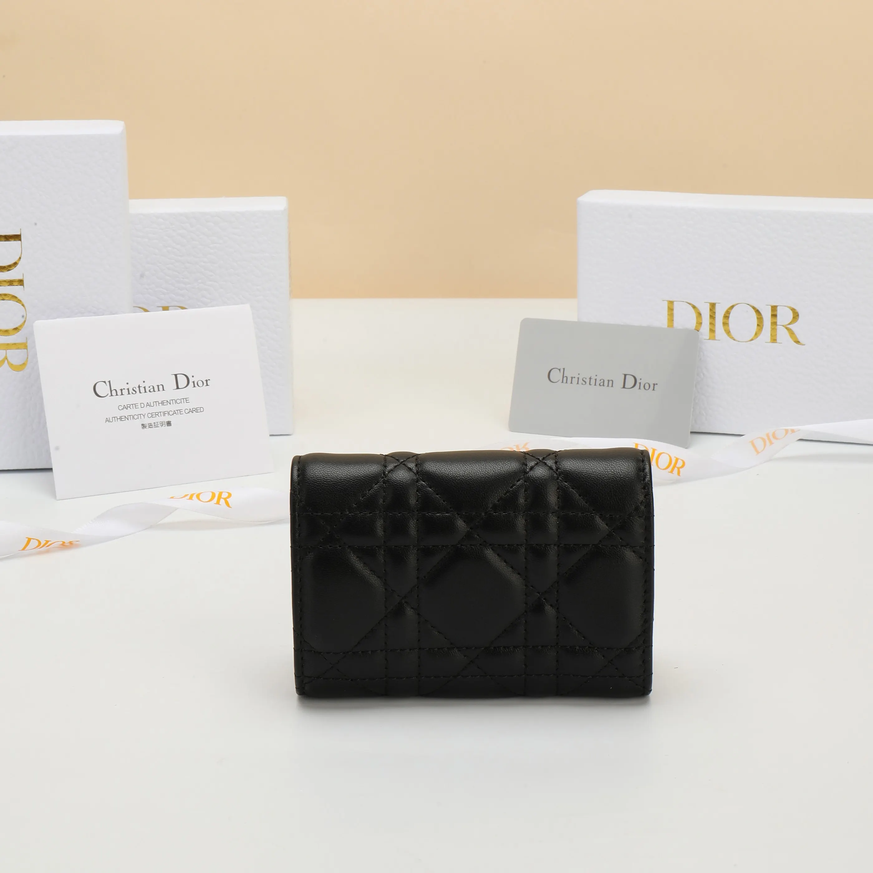 Dior 黑色羊皮迷你化妆包 手拿款