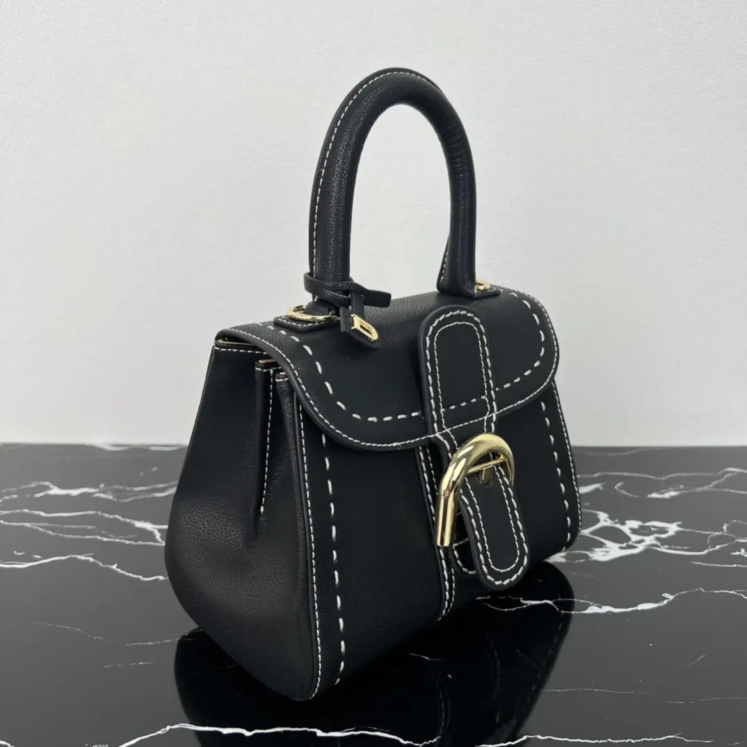 Delvaux 焦糖色 小牛皮 手提包 通勤手提款