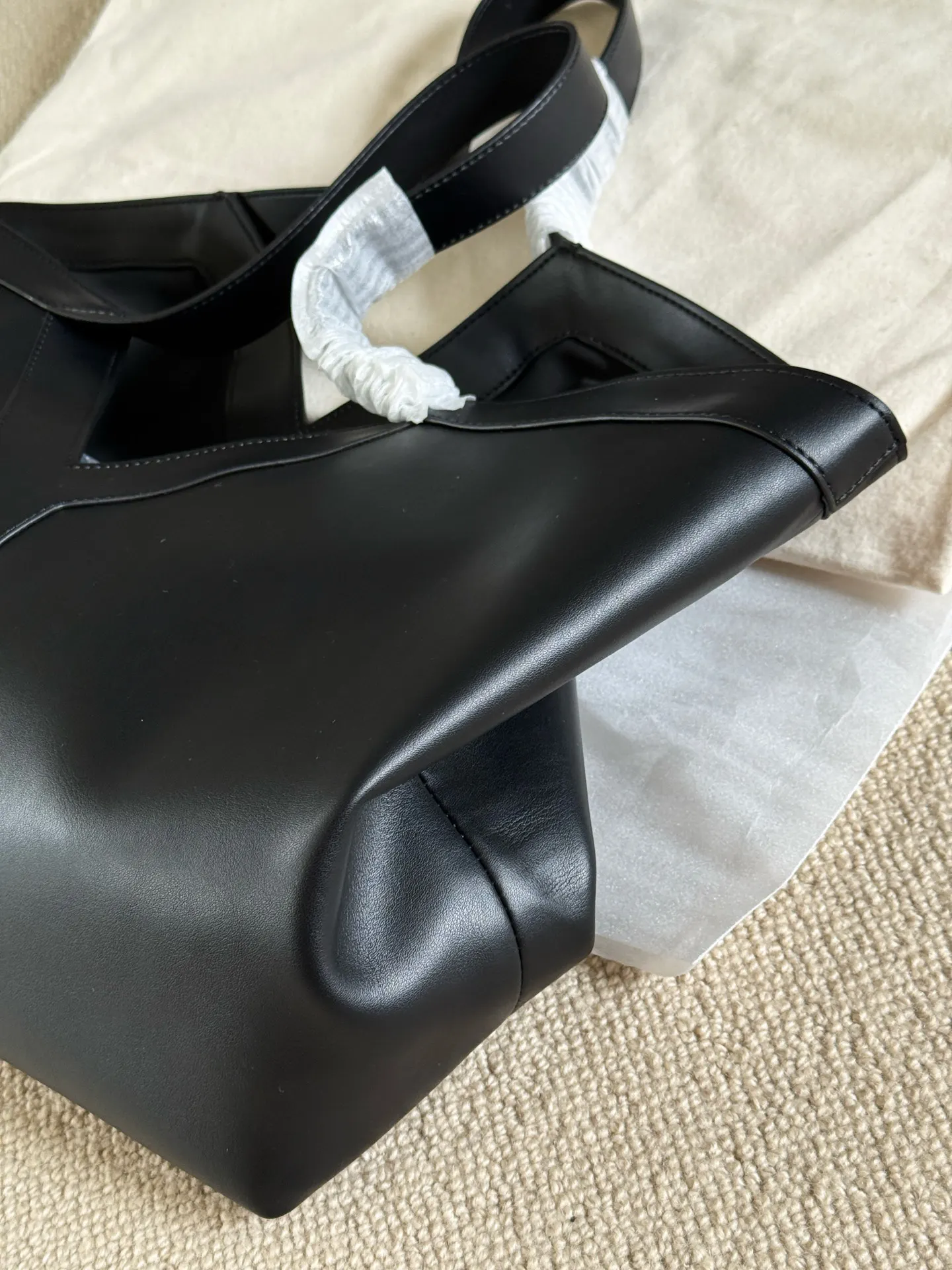 Black Tote Bag Leather