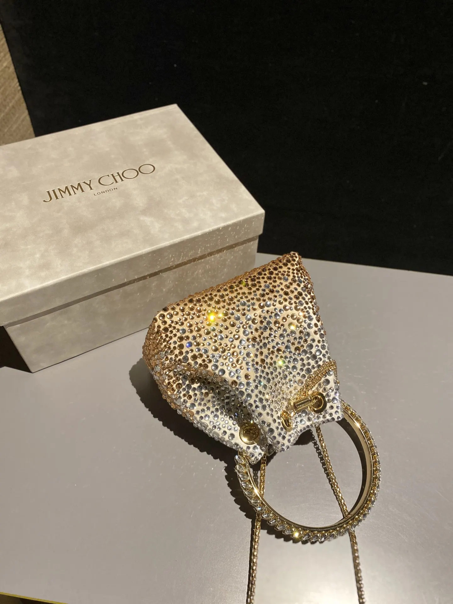JIMMY CHOO BON BON系列标志款手提包 鏈條包 精致鏈條款