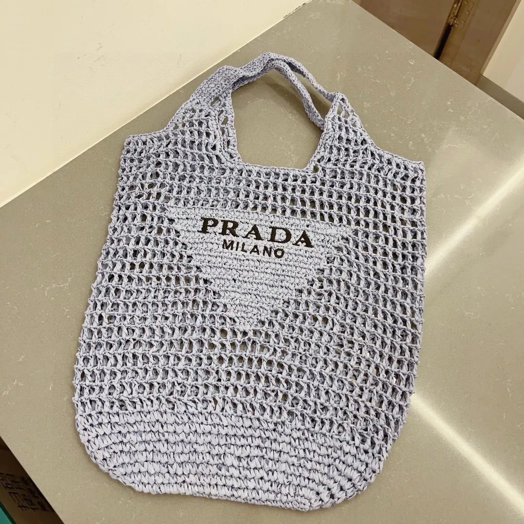 Prada 草编包 网红款单肩包 草编包 网红款单 日常单肩背款