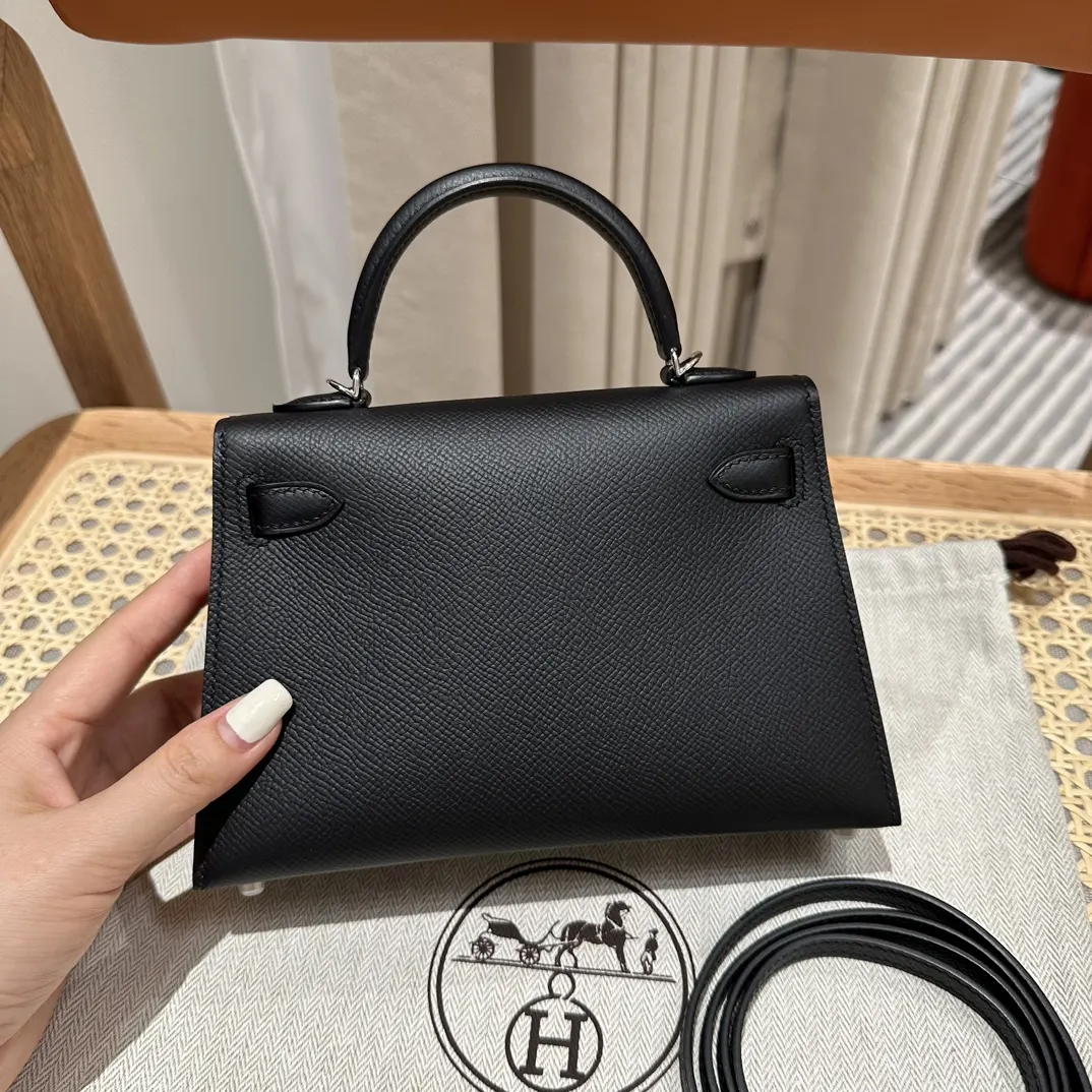 Hermès Kelly Mini Black Epsom Crossbody Bag