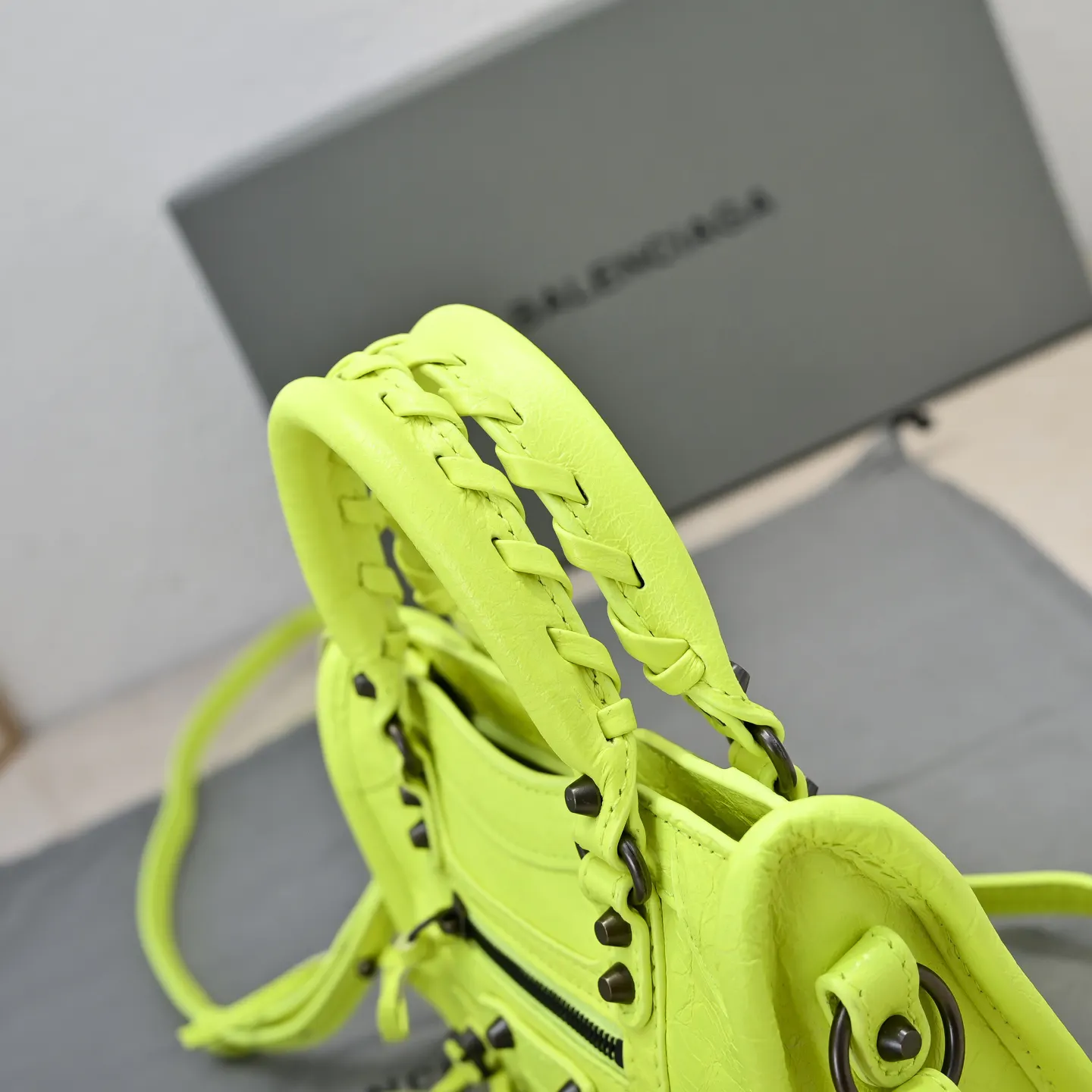 Balenciaga City Le 荧光绿 手提包 经典手提