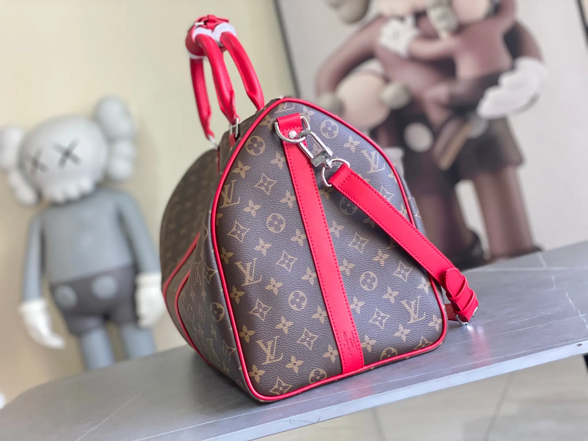 Keepall 金色 牛皮 旅行包 大容量旅行款