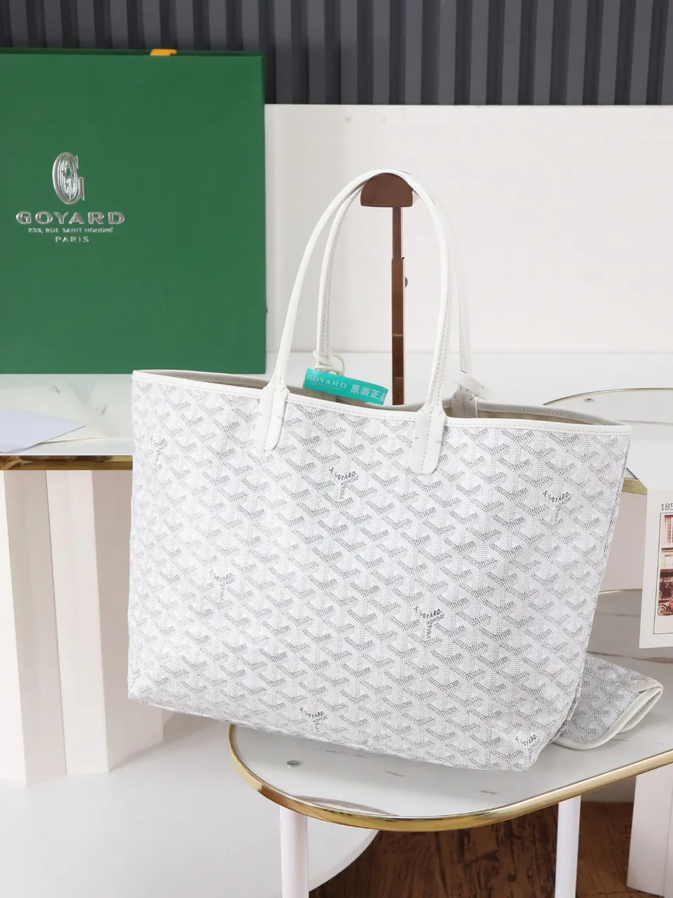 Goyard 白色 帆布 腋下包 复古腋下背款
