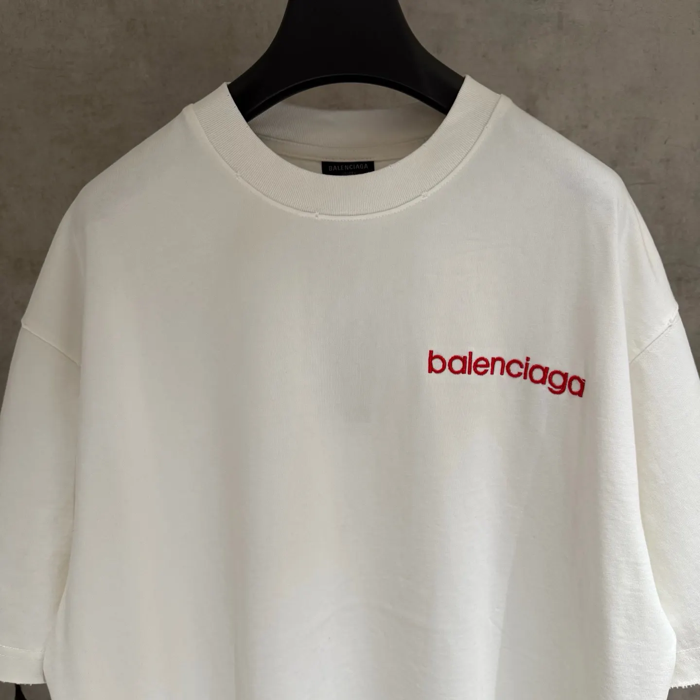Balenciaga Embroidery Cotton Short Sleeve T-Shirt Street