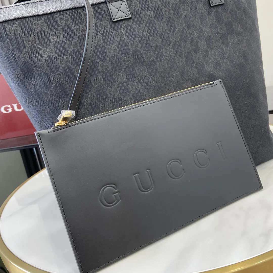 Gucci 藍色 米色 托特包 大容量托特款
