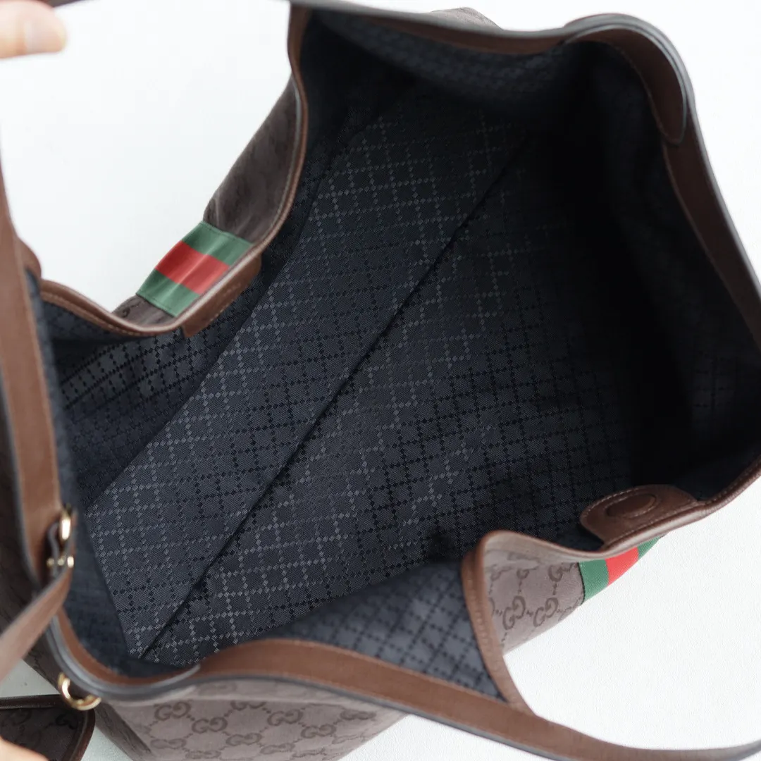 Brown Gold Clutch Bag Canvas