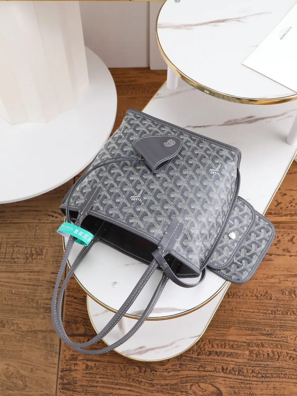 Goyard 灰色 小牛皮 手提包 通勤手提款