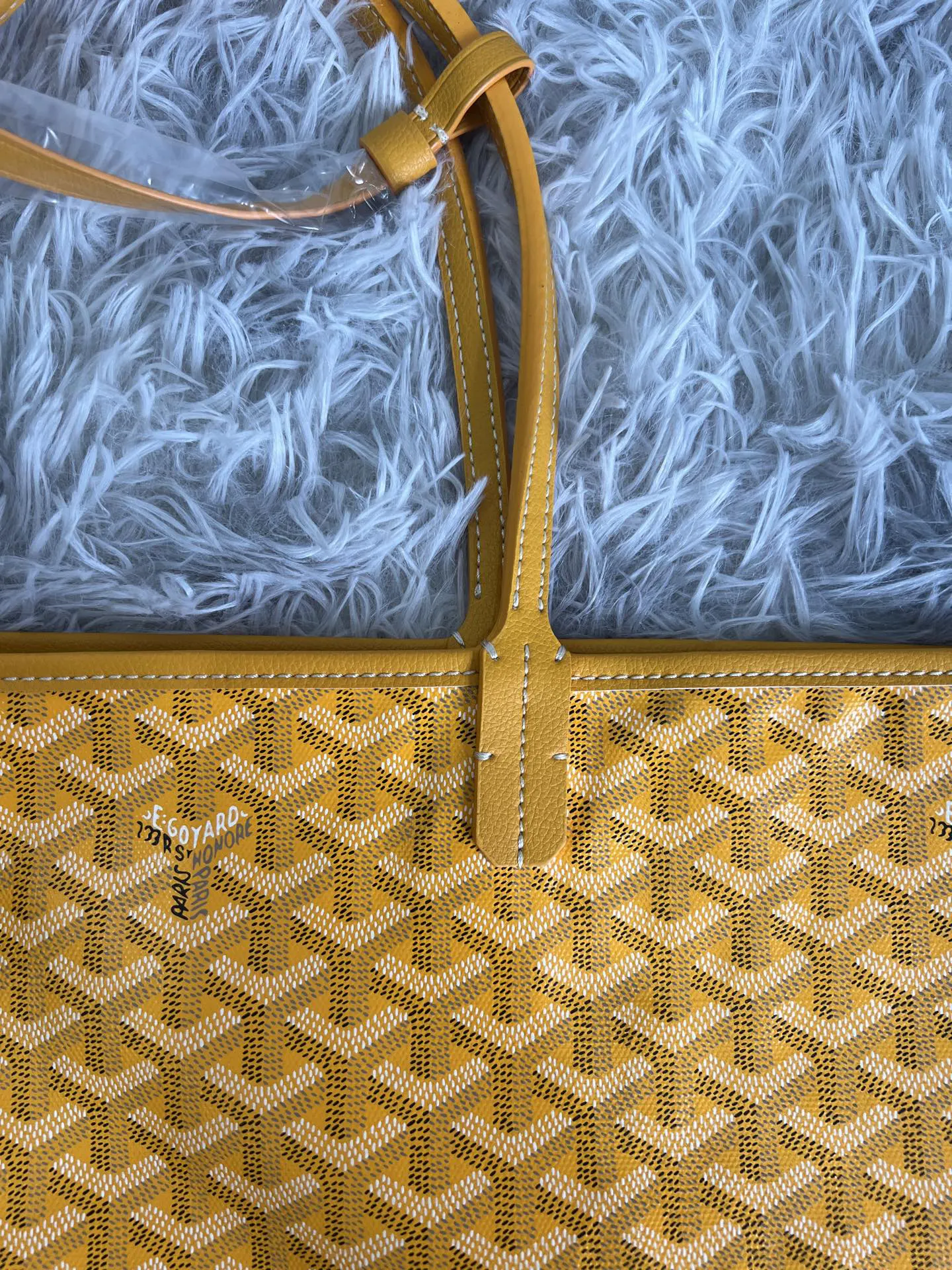 Yellow Tote Bag Leather Image 9 Yellow Tote Bag Leather Image 9