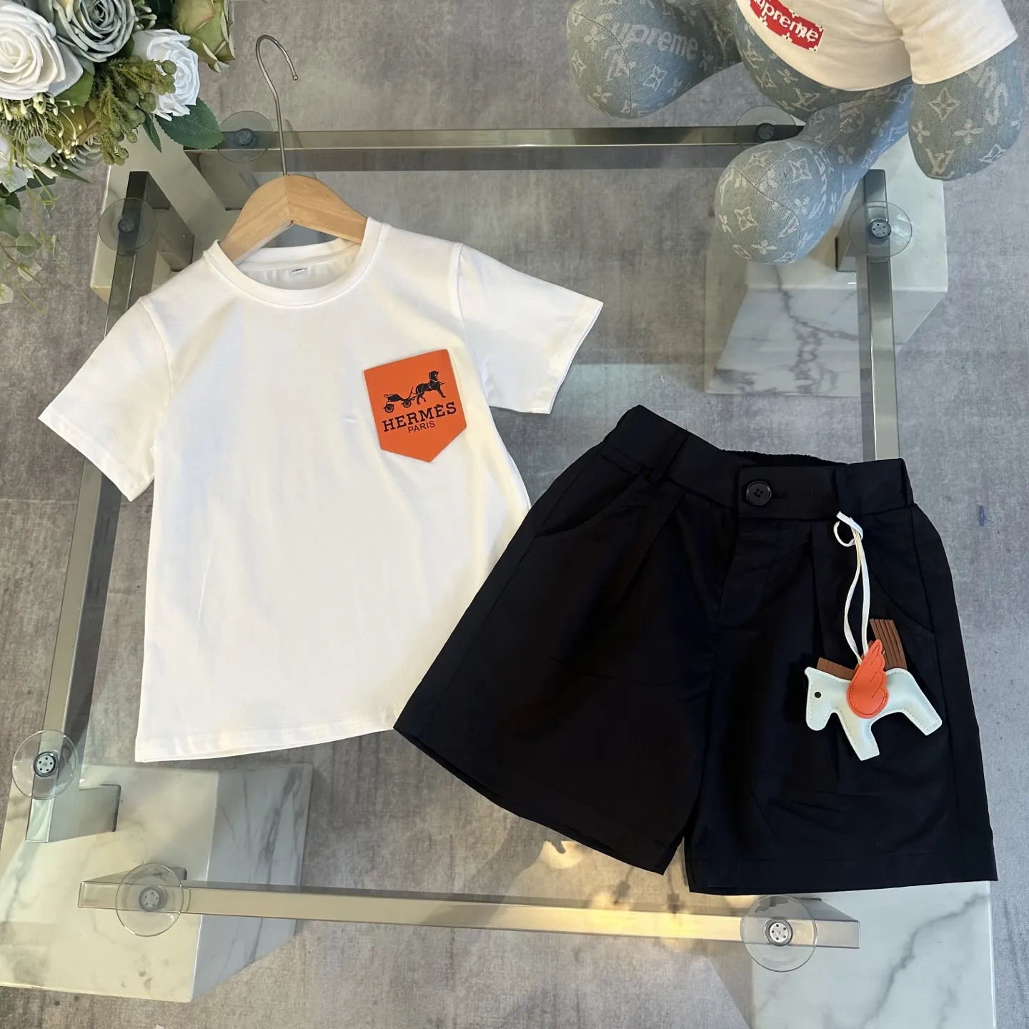 Hermès 儿童短袖休闲套装