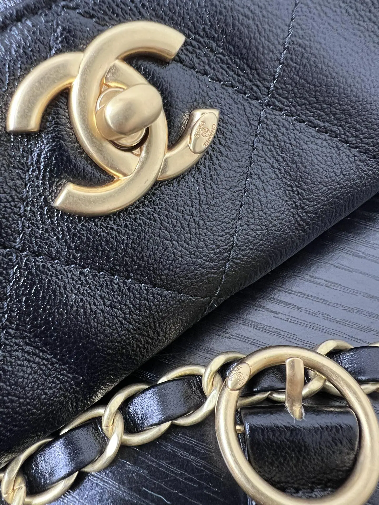 Chanel Cowhide Hobo Underarm Bag One Shoulder Back