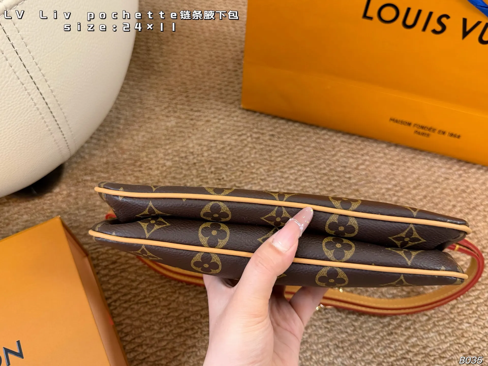 LV 老花 × Liv chet 腋下包 复古腋下背款