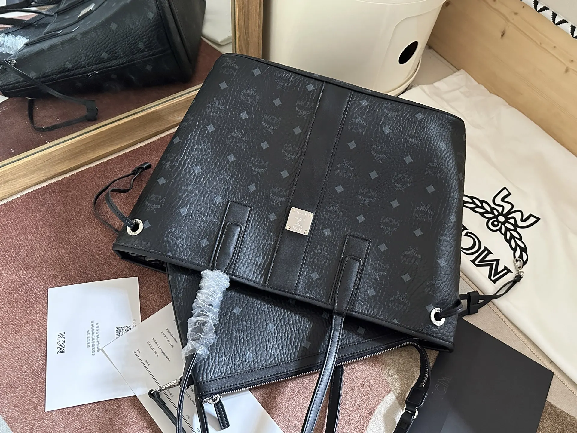 Black Tote Bag Leather