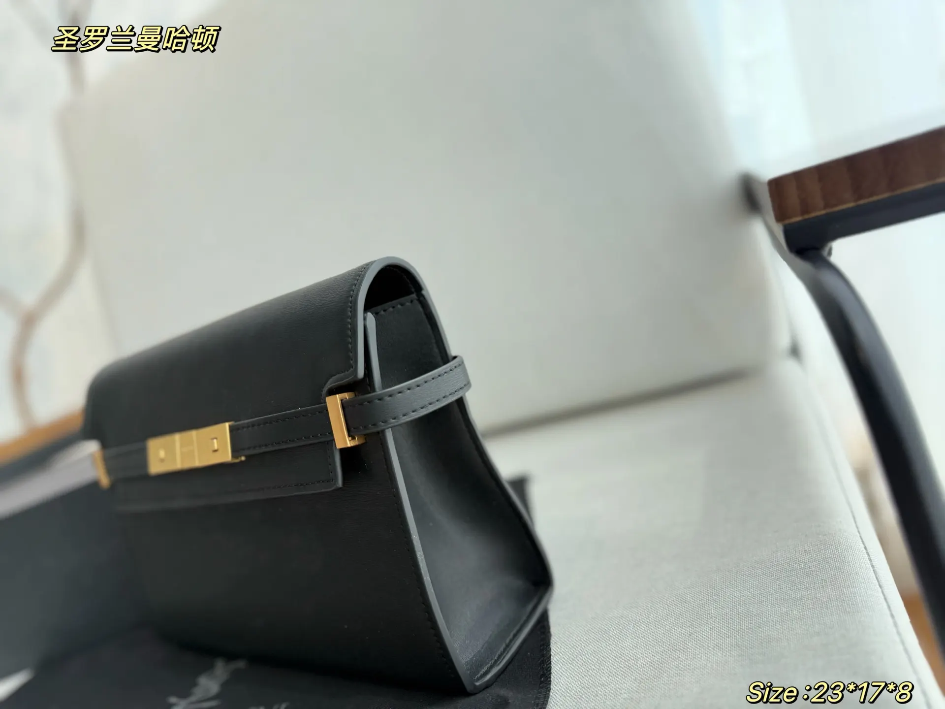 YSL Manhattan 牛皮 腋下包 復古腋下背款