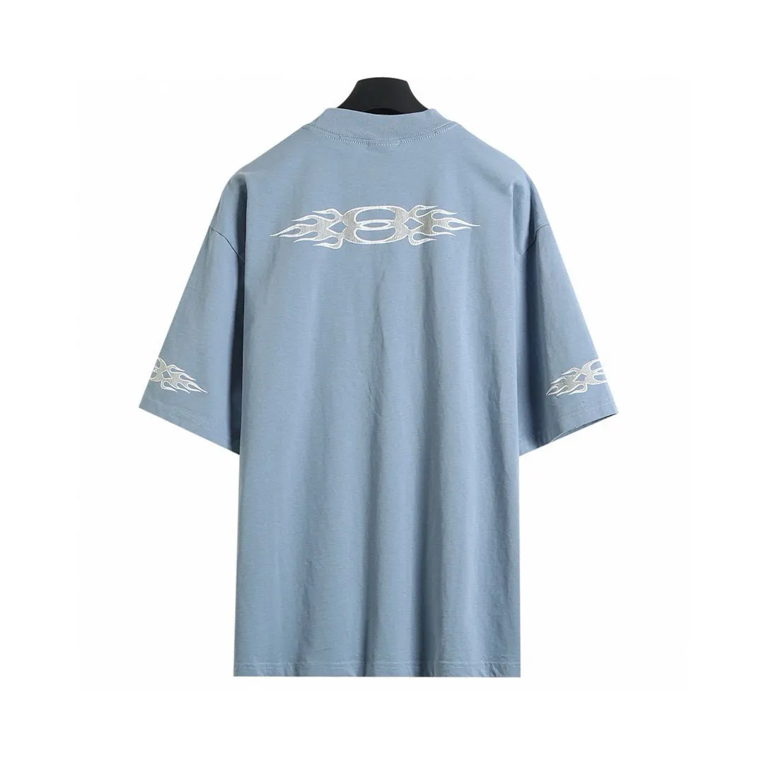 Balenciaga 26Ss Print Washed Short Sleeve T-Shirt Street