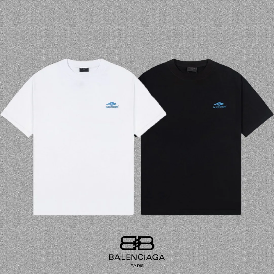 Balenciaga Black Logo Short Sleeve T-Shirt Street