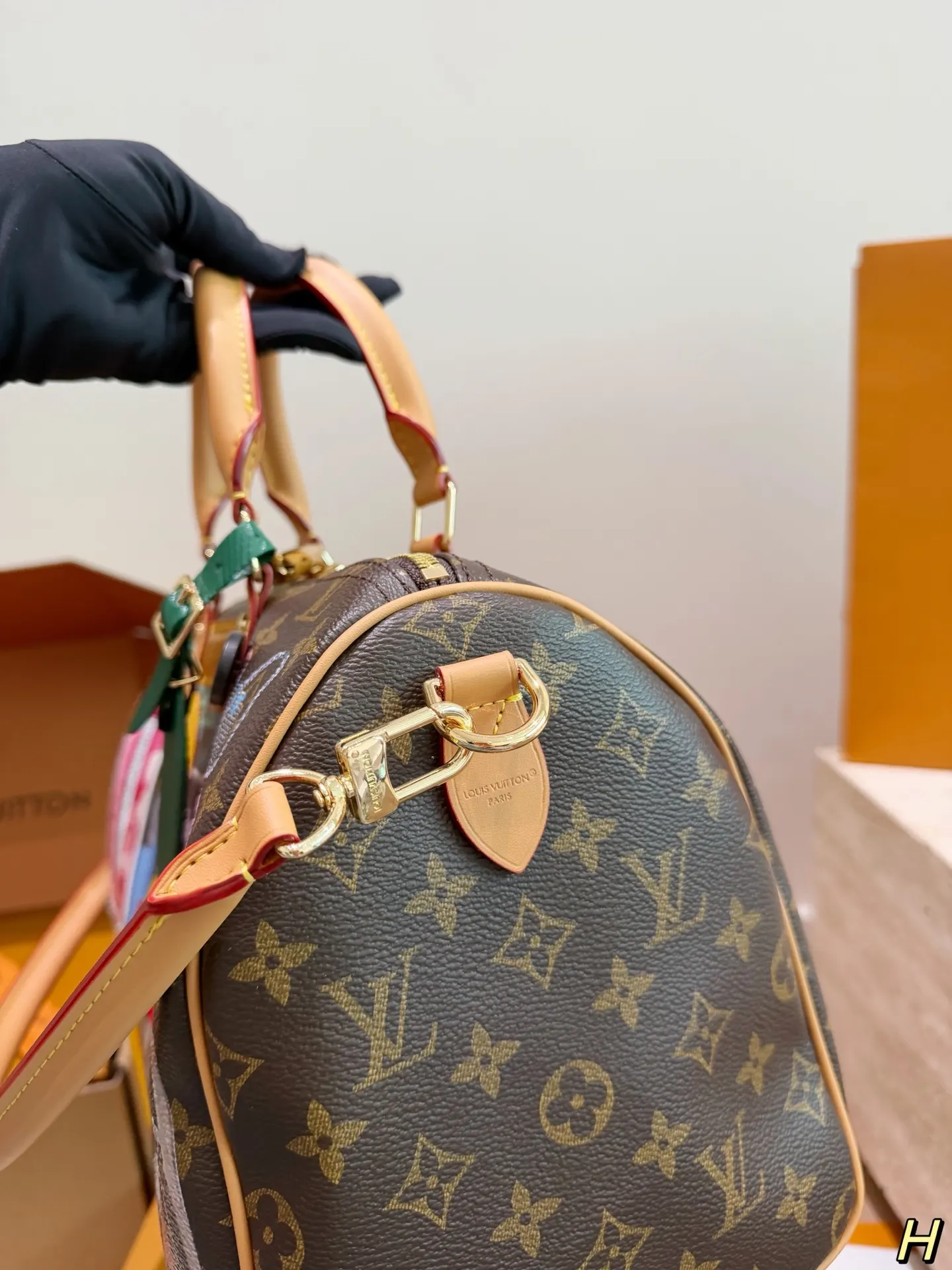 Louis Vuitton Speedy 米色 Monogram 手提包